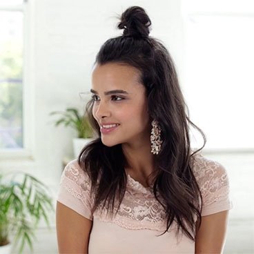 tiny topknot hairstyle